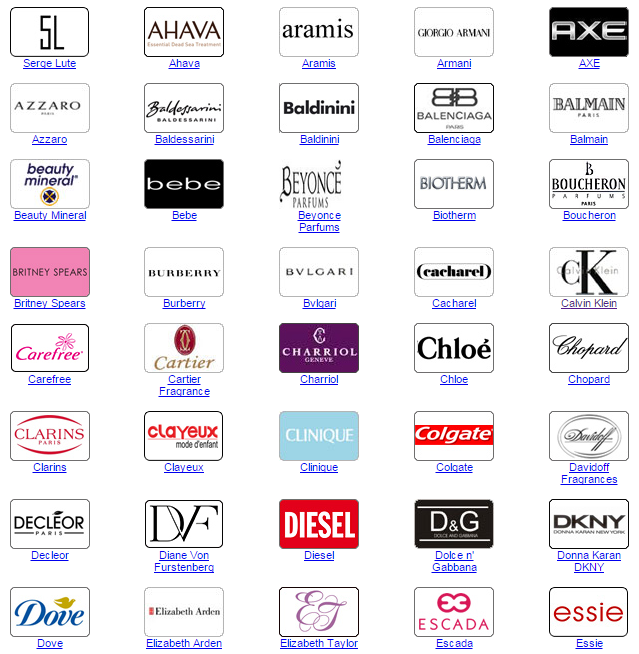 cosmetics brands names
